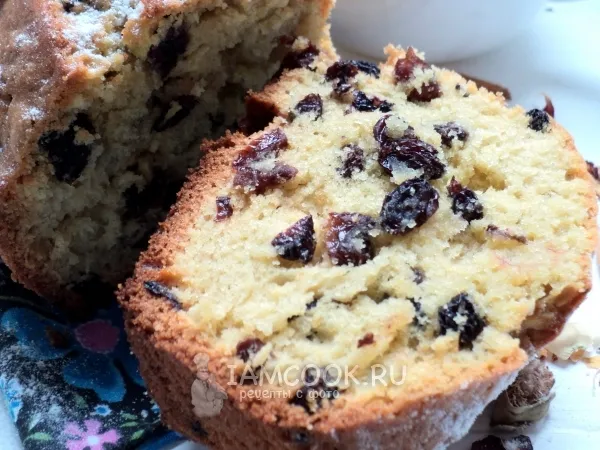 Фото блюда: Кекс с изюмом в духовке
