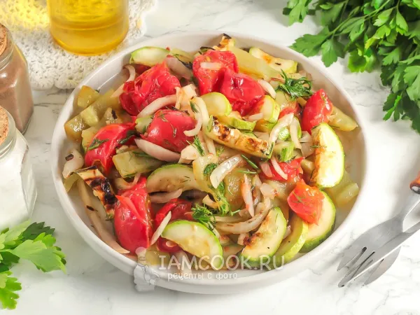 Фото блюда: Салат из овощей на мангале