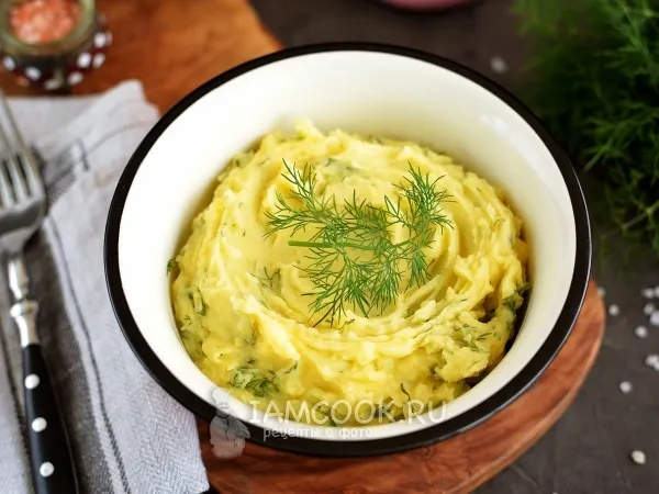 Фото блюда: Картофельное пюре с яйцом без молока