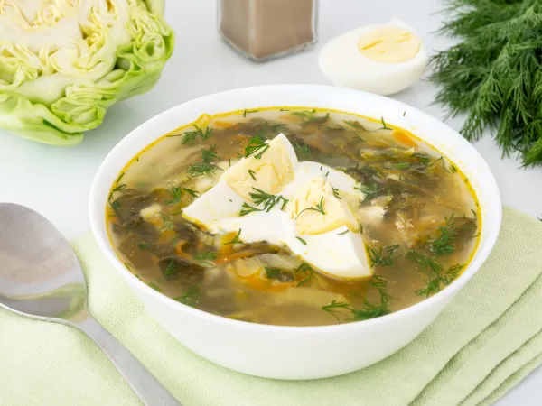 Фото блюда: Щи с капустой и щавелем