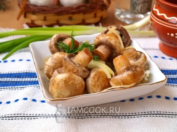 Фото блюда: Быстрые маринованные шампиньоны