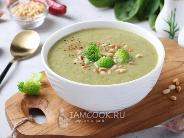 Фото блюда: Суп-пюре из брокколи и кабачков