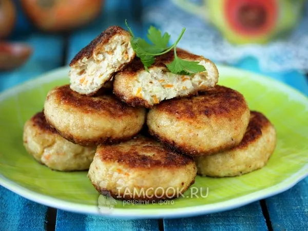 Фото блюда: Куриные котлеты с овощами