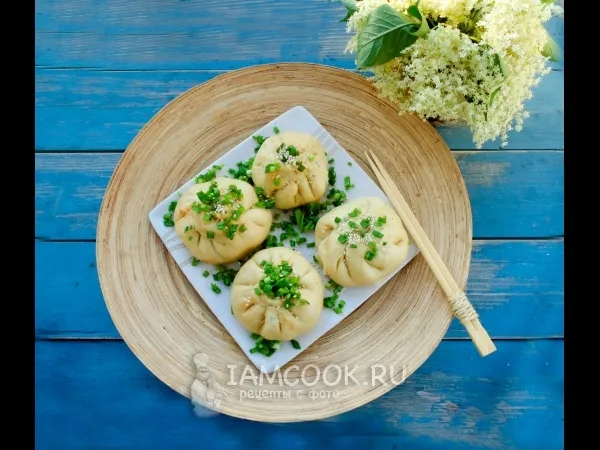 Фото блюда: Вегетарианские пирожки баоцзы с капустой и грибами