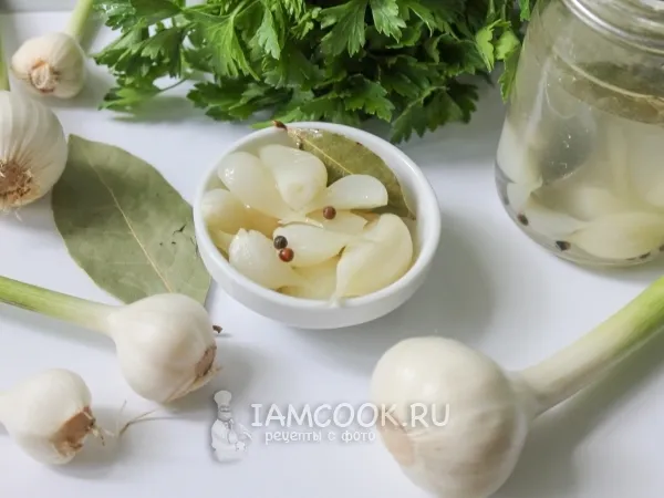 Фото блюда: Чеснок маринованный на зиму