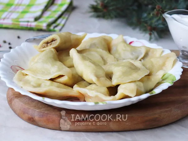 Фото блюда: Вареники с картошкой и печенью