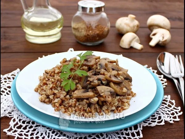 Фото блюда: Гречка с шампиньонами в мультиварке