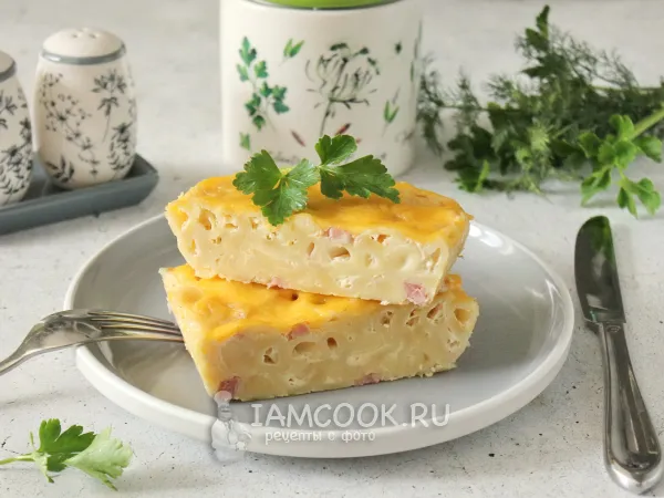 Фото блюда: Запеканка из сухих макарон