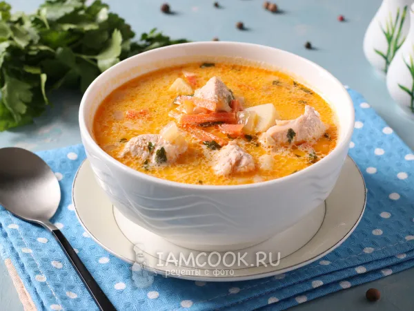 Фото блюда: Суп из индейки с плавленым сыром