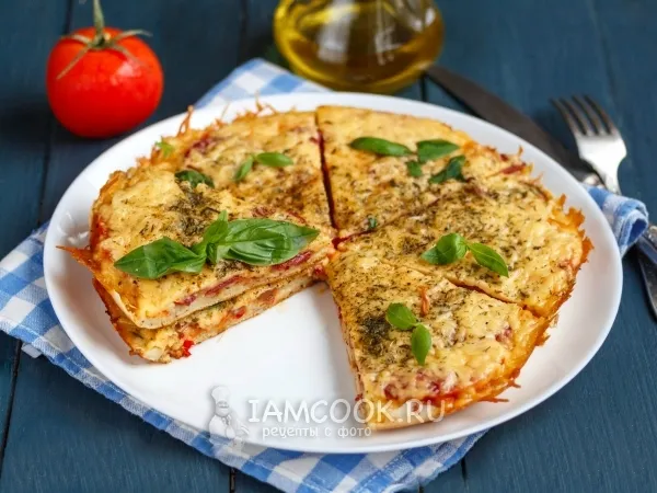 Фото блюда: Пицца «Минутка» на сковороде