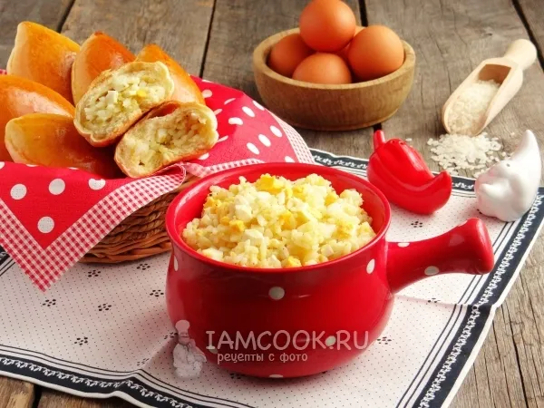 Фото блюда: Начинка для пирожков с рисом и яйцом