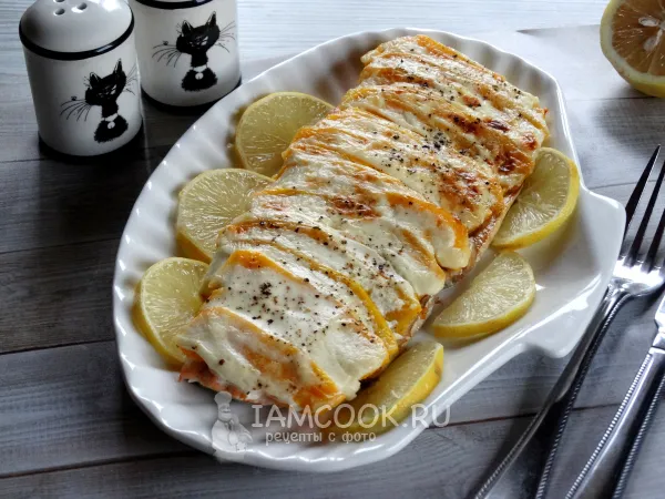 Фото блюда: Горбуша с тыквой в духовке