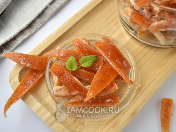 Фото блюда: Цукаты из грейпфрута (из корок)