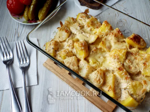 Фото блюда: Картошка в заливке в духовке