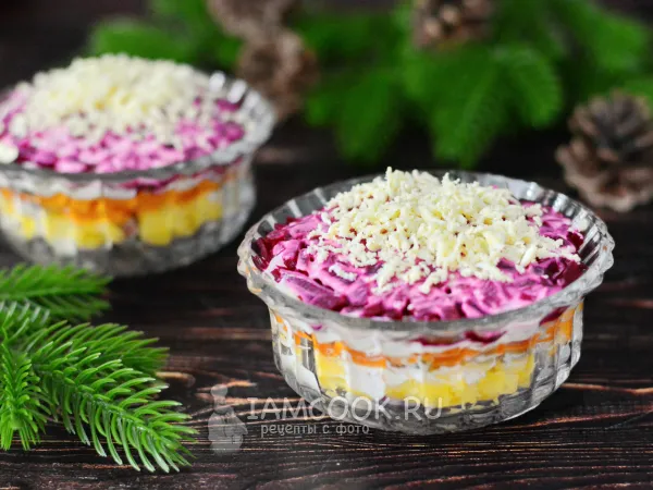 Фото блюда: Селедка под шубой кубиками