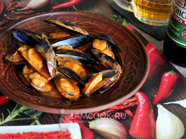 Фото блюда: Мидии в соусе Том Ям