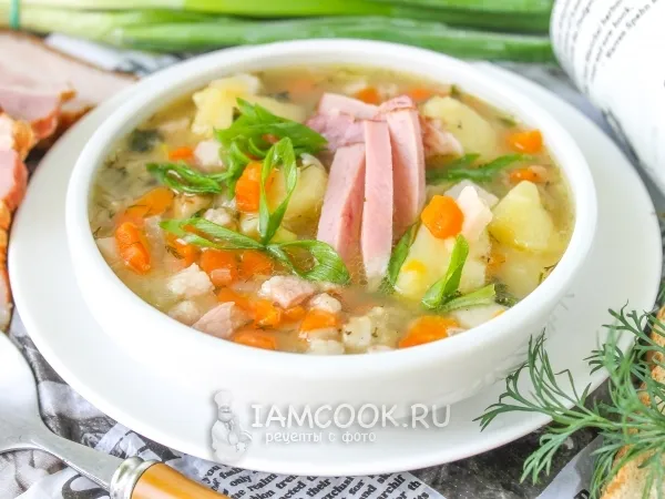 Фото блюда: Гороховый суп с копченой грудинкой