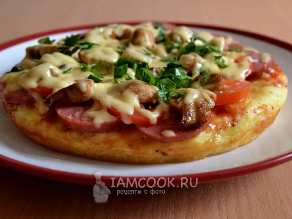 Фото блюда: Быстрая пицца в мультиварке