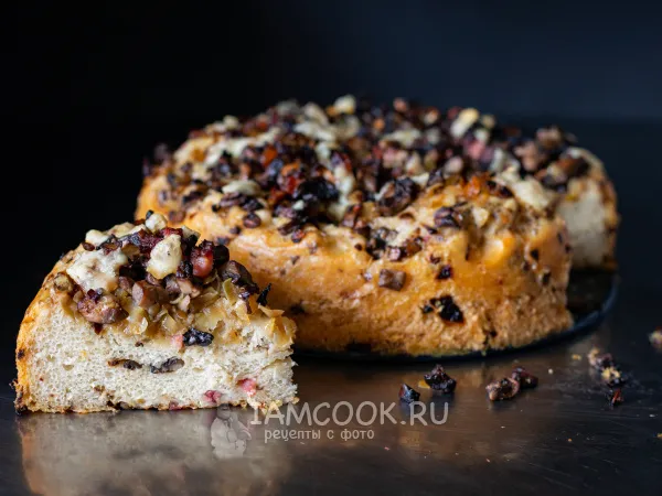 Фото блюда: Пирог с беконом и грибами