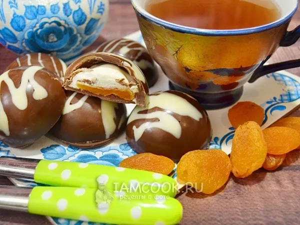 Фото блюда: Конфеты «Курага в шоколаде»