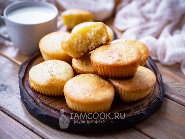Фото блюда: Кексы с манкой на сметане