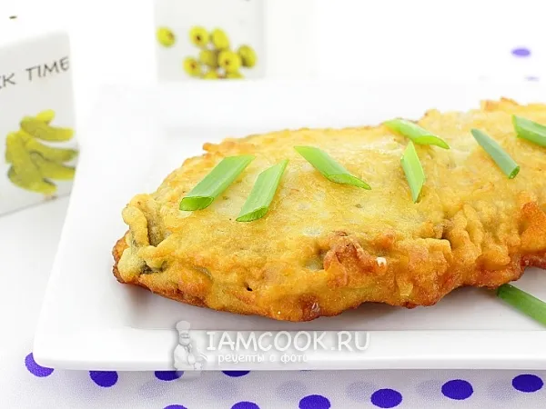 Фото блюда: Зубатка в кляре на сковороде