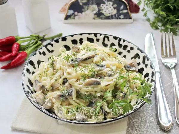 Фото блюда: Лингвини с грибами