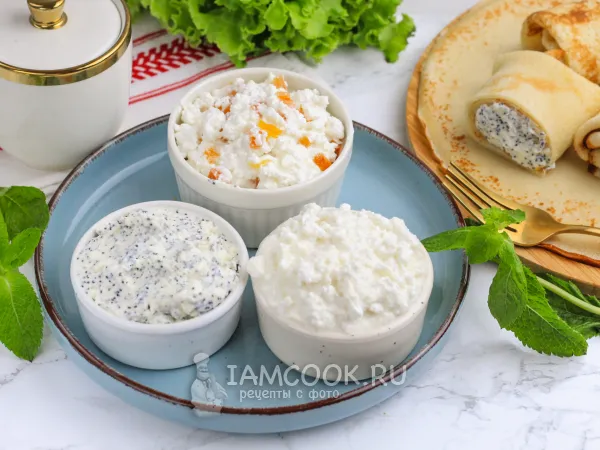 Фото блюда: Начинка из творога для блинов