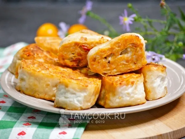 Фото блюда: Жареные рулетики из лаваша