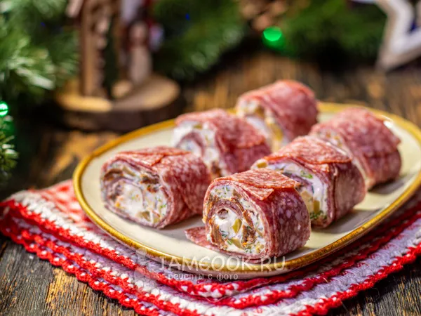 Фото блюда: Роллы из колбасы