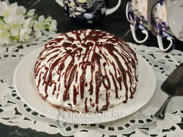 Фото блюда: Торт «Графские развалины» со сметаной и сгущенкой