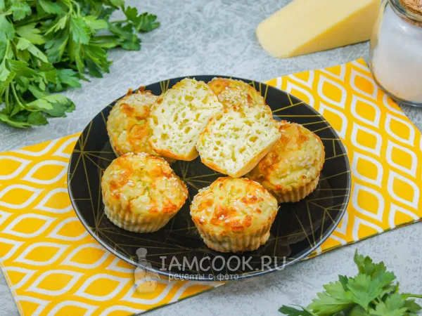 Фото блюда: ПП кексы из кабачков
