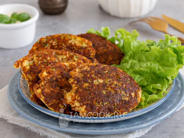 Фото блюда: Кето оладьи из кабачков