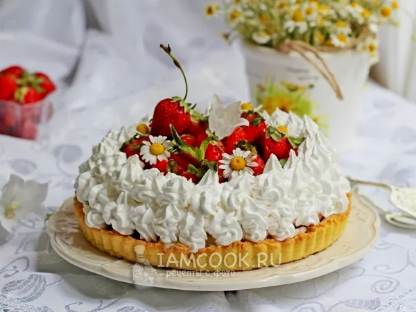 Фото блюда: Тарт с кремом из пудинга и клубники