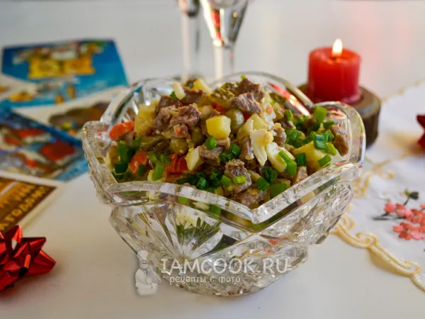 Фото блюда: Оливье с языком