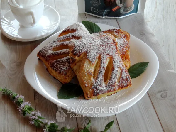 Фото блюда: Слойки с рикоттой и грушей