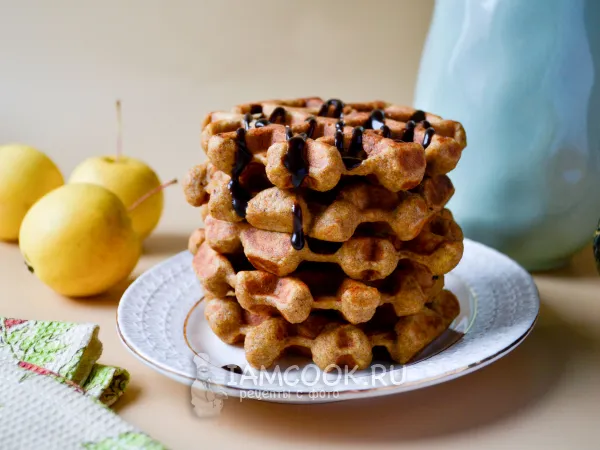 Фото блюда: Вафли с тыквой и яблоком