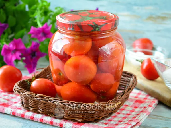 Фото блюда: Помидоры на зиму без специй