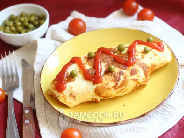 Фото блюда: Рисовый омлет по-японски (Омурайсу)