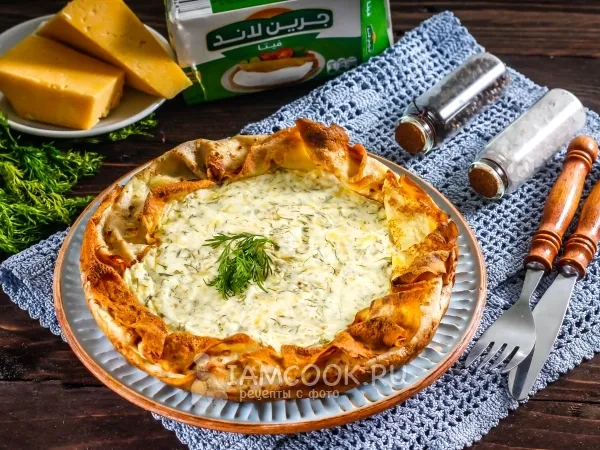 Фото блюда: Блинная галета с сыром и зеленью