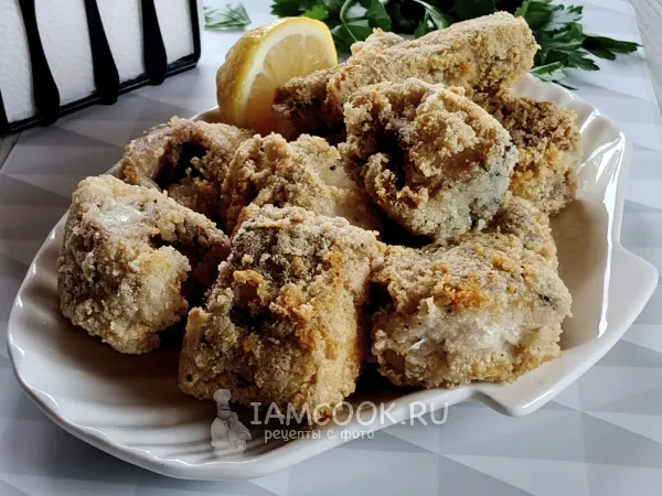 Фото блюда: Жареная рыба в манке на сковороде