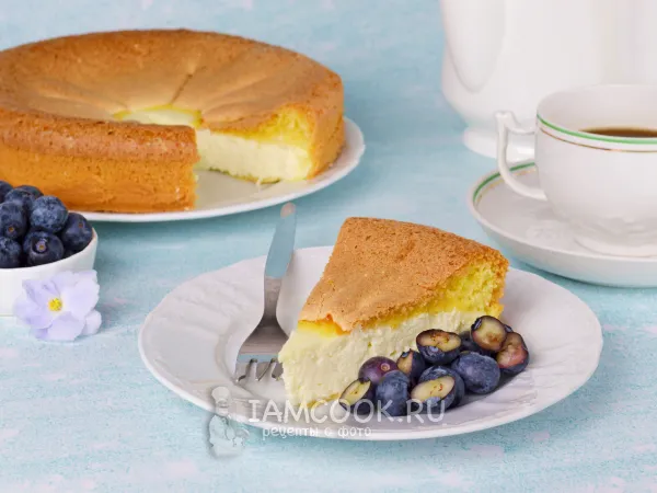 Фото блюда: Бисквитная ватрушка с творогом