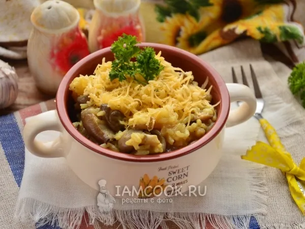 Фото блюда: Ризотто с вешенками