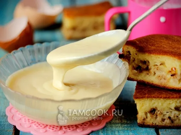 Фото блюда: Заливное тесто на кефире для пирога