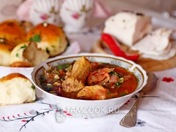 Фото блюда: Борщ с кислой капустой в мультиварке