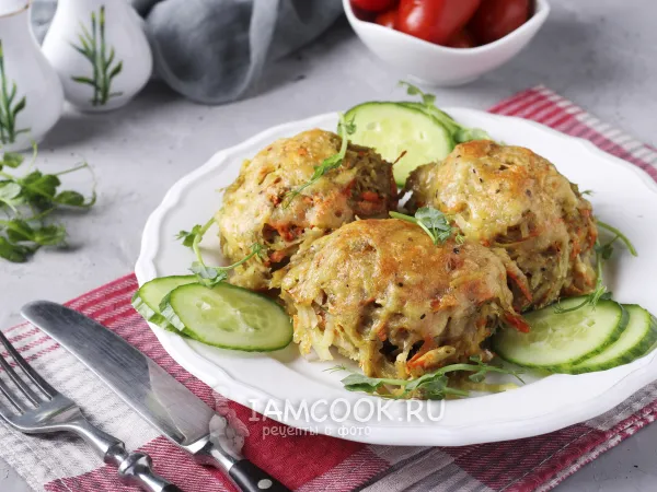 Фото блюда: Котлеты в картофельной шубке в духовке