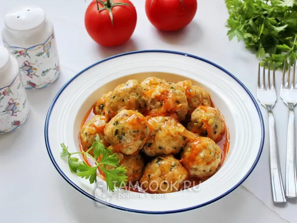 Фото блюда: Фрикадельки со шпинатом