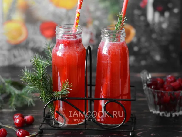 Фото блюда: Морс без варки (из замороженной клюквы)