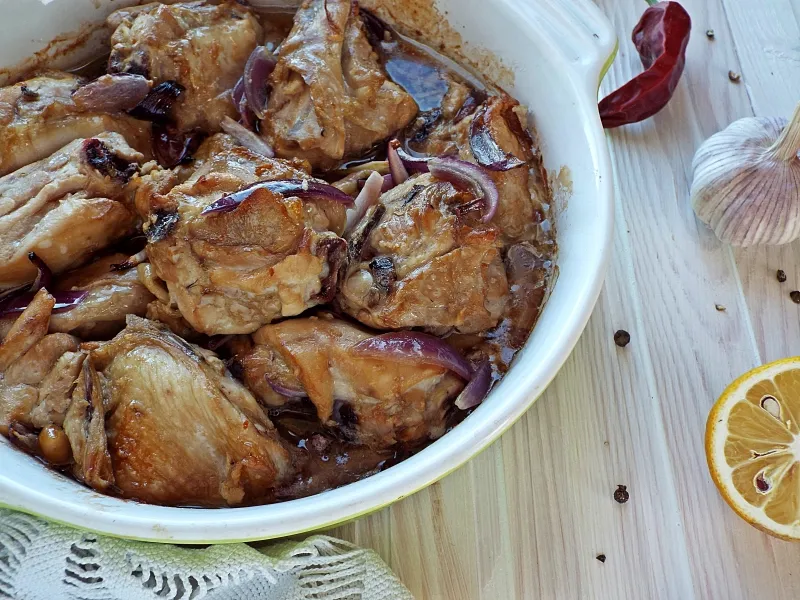 Фото блюда: Курица кусочками в духовке