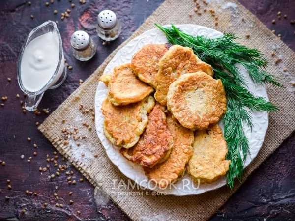 Фото блюда: Оладьи из гречневой каши